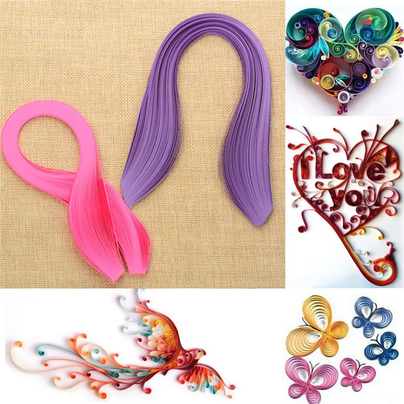 120 Stripes Quilling Paper 3mm Width Solid Color Origami Paper DIY Hand Craft