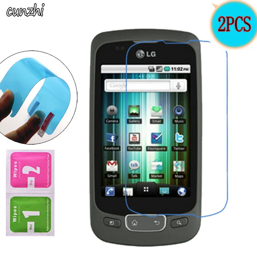 2PCS For LG P500 Ultra Clear TPU Soft Nano Explosion proof