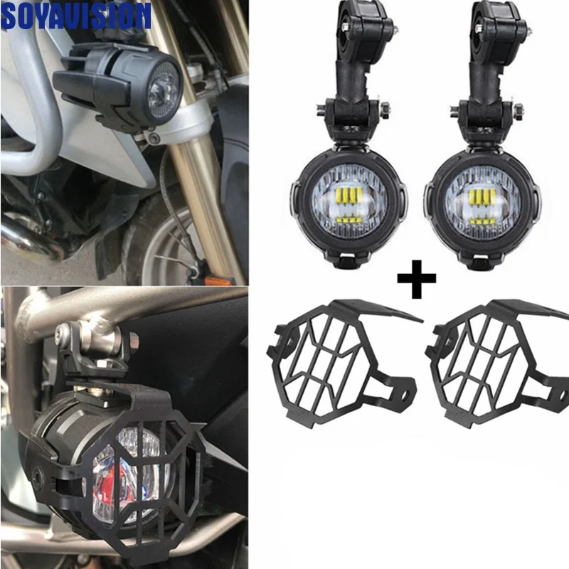 Motorcycle Spot LED Auxiliary Fog Light Safety Driving Lamp Motorcycle