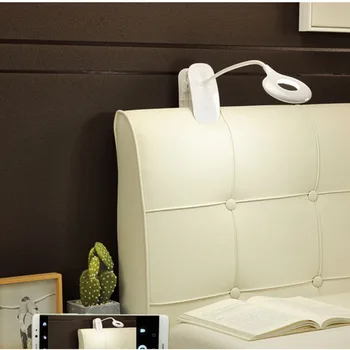 

Clip On Reading Light Foldable 3 Modes Brightness USB Charging Simple Desk Light #1