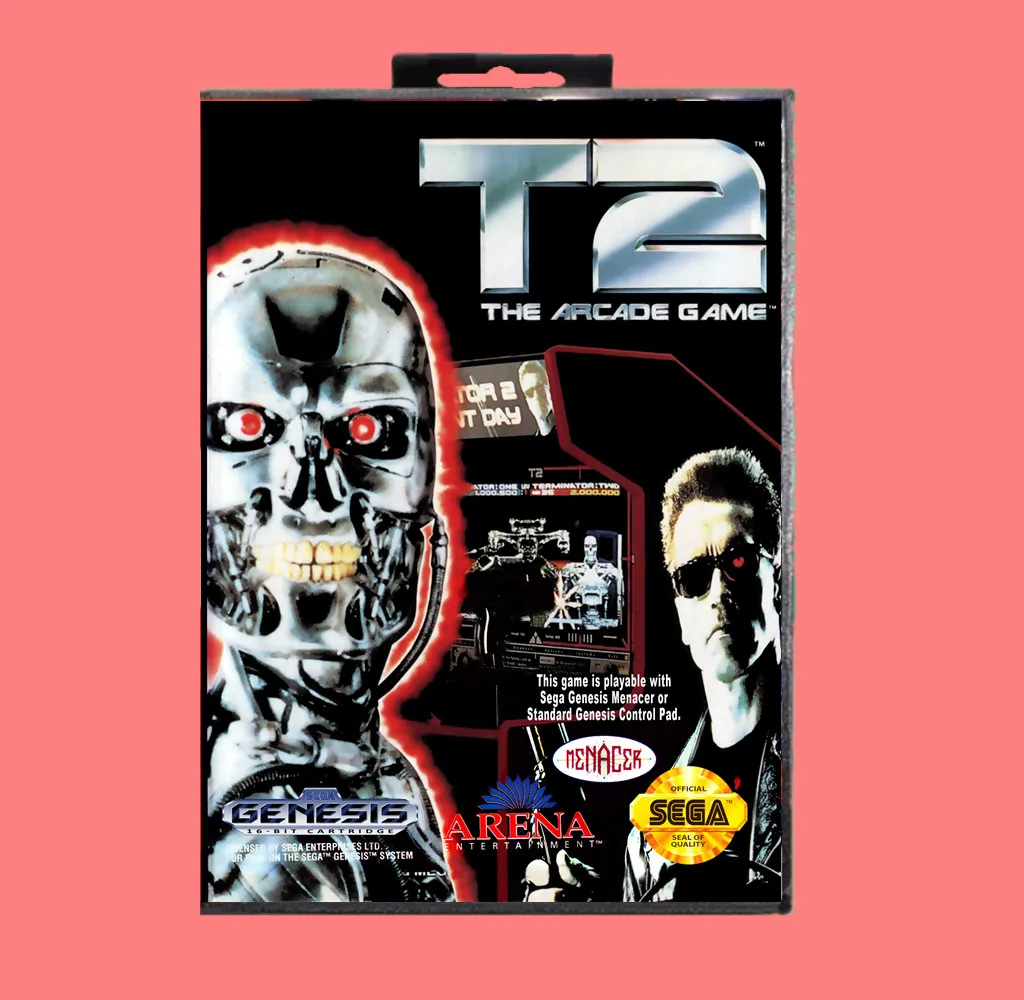 T2 аркадная игра 16 бит MD игровая карта с розничной коробкой для Sega Genesis &amp Mega Drive |