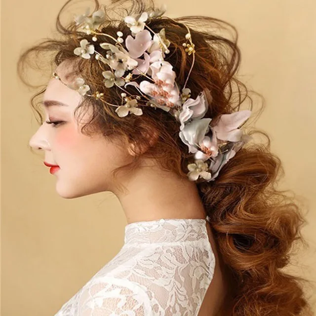 Vintage Design Yarn Feather Studio Hair Accessories Bridal Vintage Design Yarn Feather Studio Hair Accessories Bridal Clips Pins Women Flower Head Piece