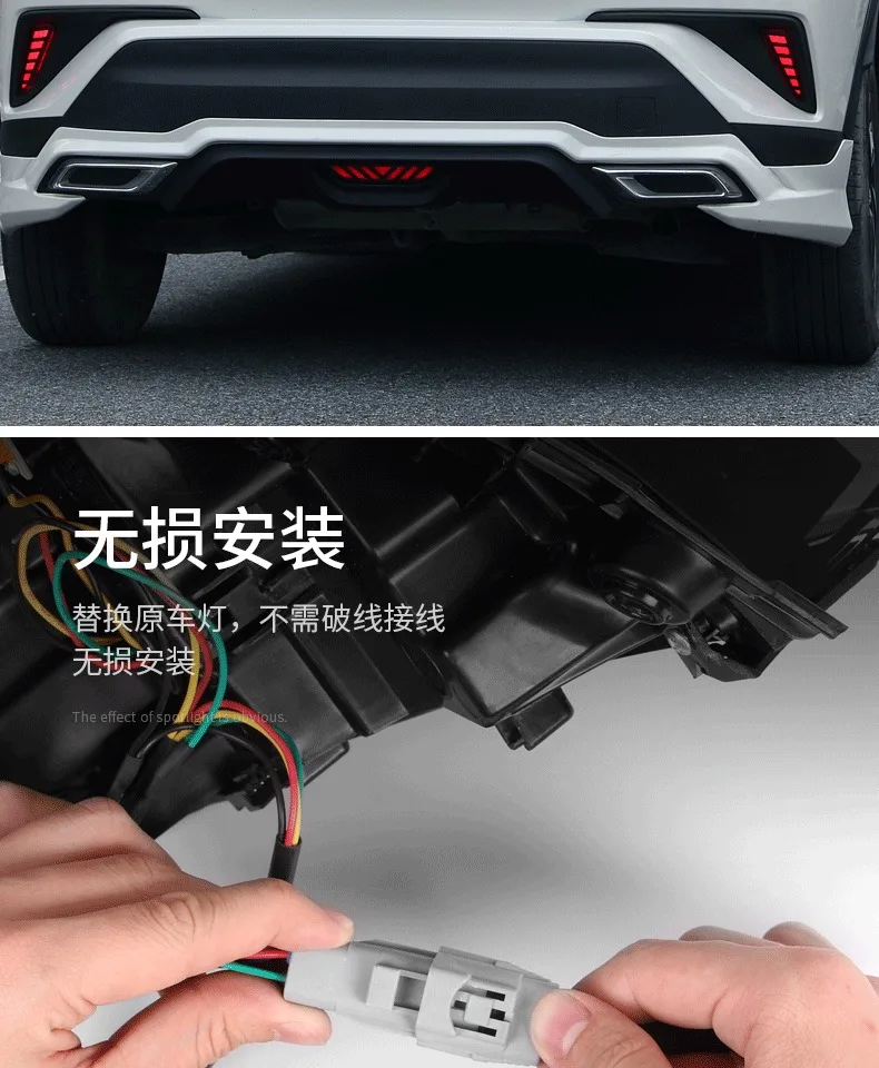 Автомобильный Стайлинг задние фонари для Toyota CH-R C-HR CHR- светодиодные задние фонари противотуманная лампа задняя лампа DRL+ тормоз+ Парк+ Сигнальные огни