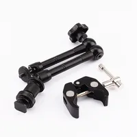 11" Adjustable Friction Articulating Magic Arm + Super Clamp clip 2in1 For DSLR LCD Monitor LED Video Light Camera Accessories - Image 4
