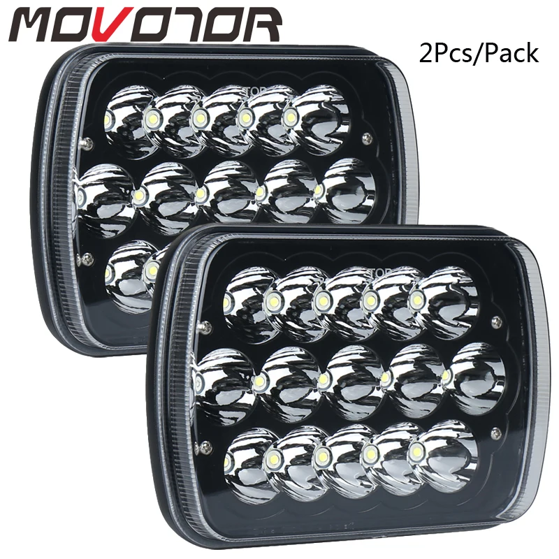 

5x7 Led Work Light 12V 24V 7x6 Inch Spotlights for Cherokee XJ Wrangler YJ Off-road Vehicles Motorcycles and Trucks 2Pcs/Lot