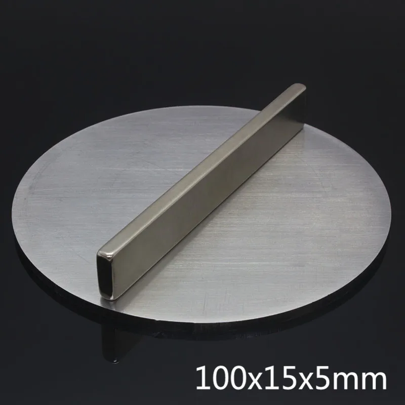 1 шт. 100*15*5 NdFeB кубовидный блок 100x15x5 мм супер сильные высококачественные редкоземельные магниты неодимовый магнит 100 мм x 15 мм x 5 мм