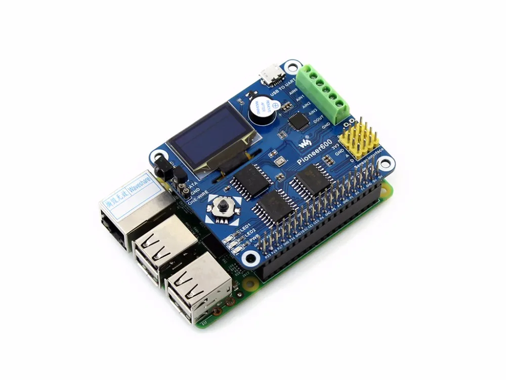 Waveshare Raspberry Pi placa de expansión Pioneer600 apoya Raspberry Pi A +/B +/2B/3B/3B + pantalla