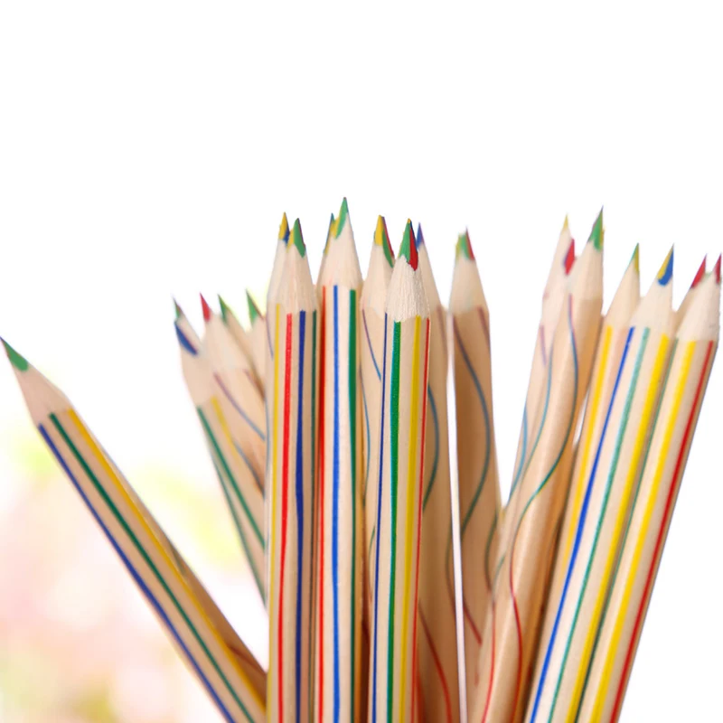 6 шт./лот) деревянный карандаш всех цветов радуги для рисования детей граффити рисунок карандаш канцелярские принадлежности Школьные принадлежности уголок радости