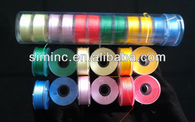 Многоцветная швейная машина для вышивания шпульная нить из полиэстера, 135 м* 24 шт., размер L, 75D/2, высокая прочность, легкий вес