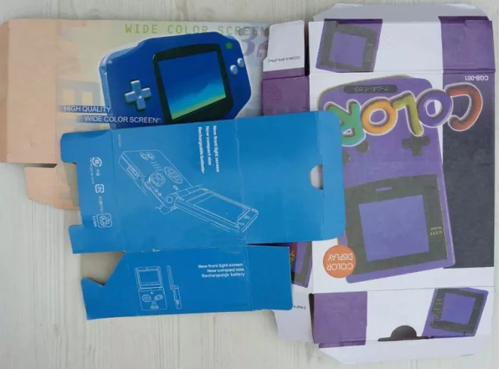 Packing Box for Gameboy Advance Handheld Game Console Retail Packagein