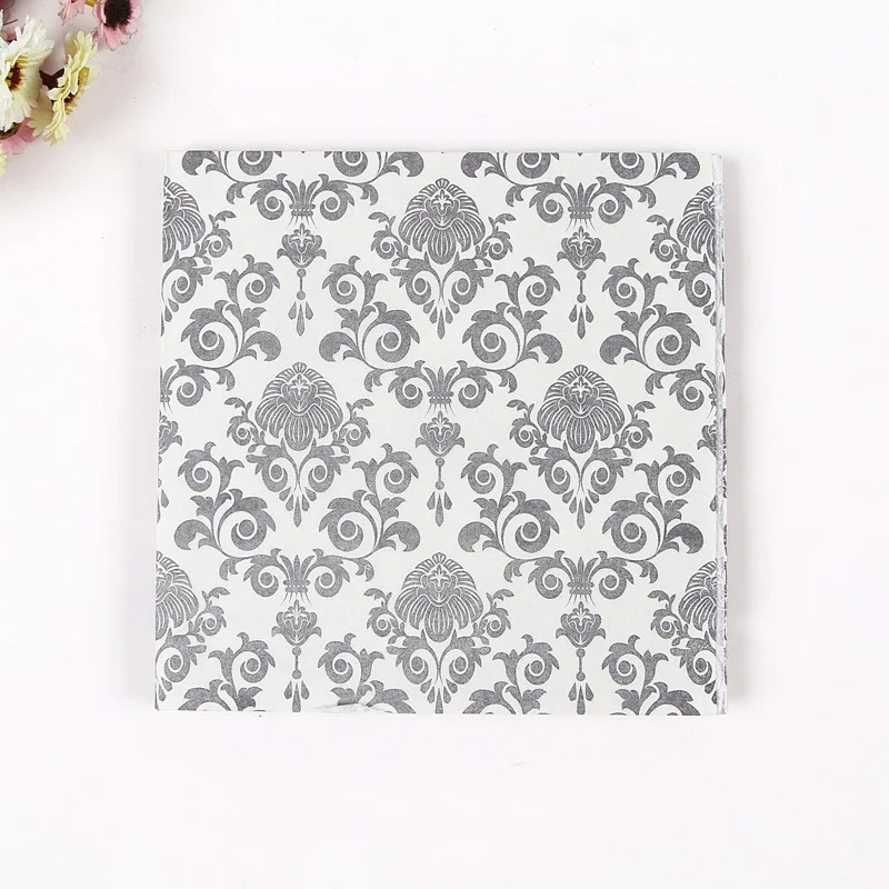 20pcs Food-grade Flower Paper Napkins Wedding Party Tissue Napkins Decoupage