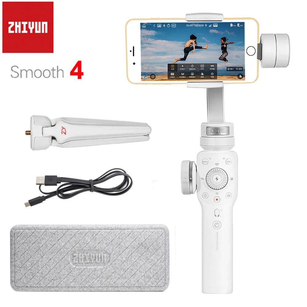 Goede Zhiyun Offici euml;le Gladde 4 3 Axis Handheld Smartphone Gimbal Draagbare Stabilizer voor iPhone Samsung Action Camera PK Feiyu Vimble2