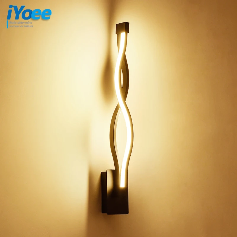 

iYoee 16W LED Wall Lamp Modern Bedroom Beside Reading Wall Light Indoor Living Room Corridor Hotel Room Lighting Decoration