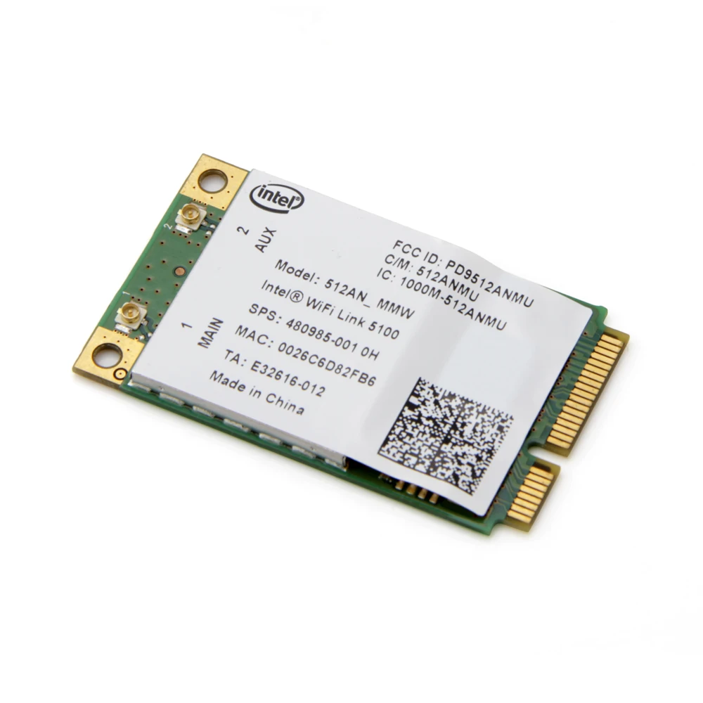 Для Intel Wifi link 5100 512AN_MMW Беспроводная PCI-E 300 Мбит/с Wifi Двухдиапазонная 2,4 г/5 ГГц мини Сетевая карта подходит для Dell Asus acer