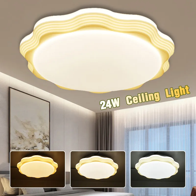 

Smuxi 24W Modern Led Ceiling Light Fixture Surface Mount Lamp for Living Room Bedroom Lighting AC175-265V
