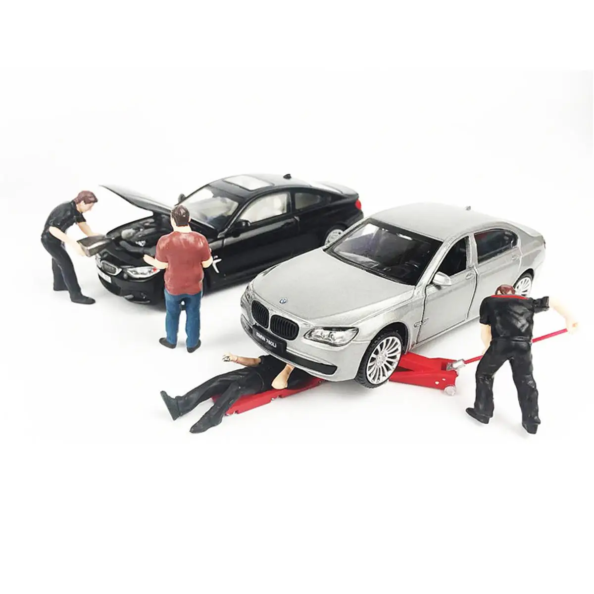 1:43 5pcs People Race Medal set people Model The Repairman Scenario Model For Matchbox Greenlight M2