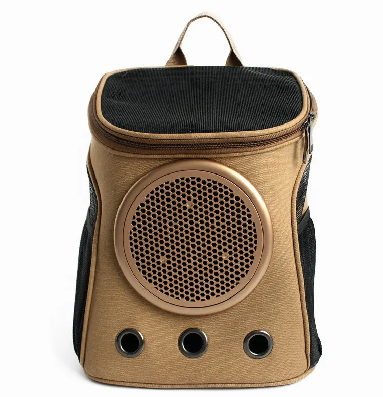 Hot Sale Breathable Cats Carriers Small Dog Outdoor Portable Backpacks Canvas Bag with Transparent Cover Droppshipping (6)