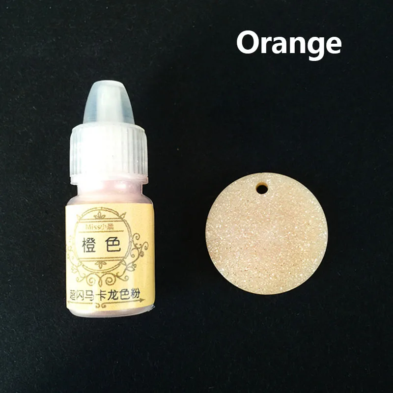 Экономичный 1 шт. УФ Смола клейкий пигмент цветной порошок украшения прочный DIY для ручной работы ds99 - Цвет: Orange