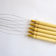 5 шт. микро кольцо деревянный нитковдеватель для индийские бразильские петли щипцы для наращивания волос и бисера инструменты для укладки