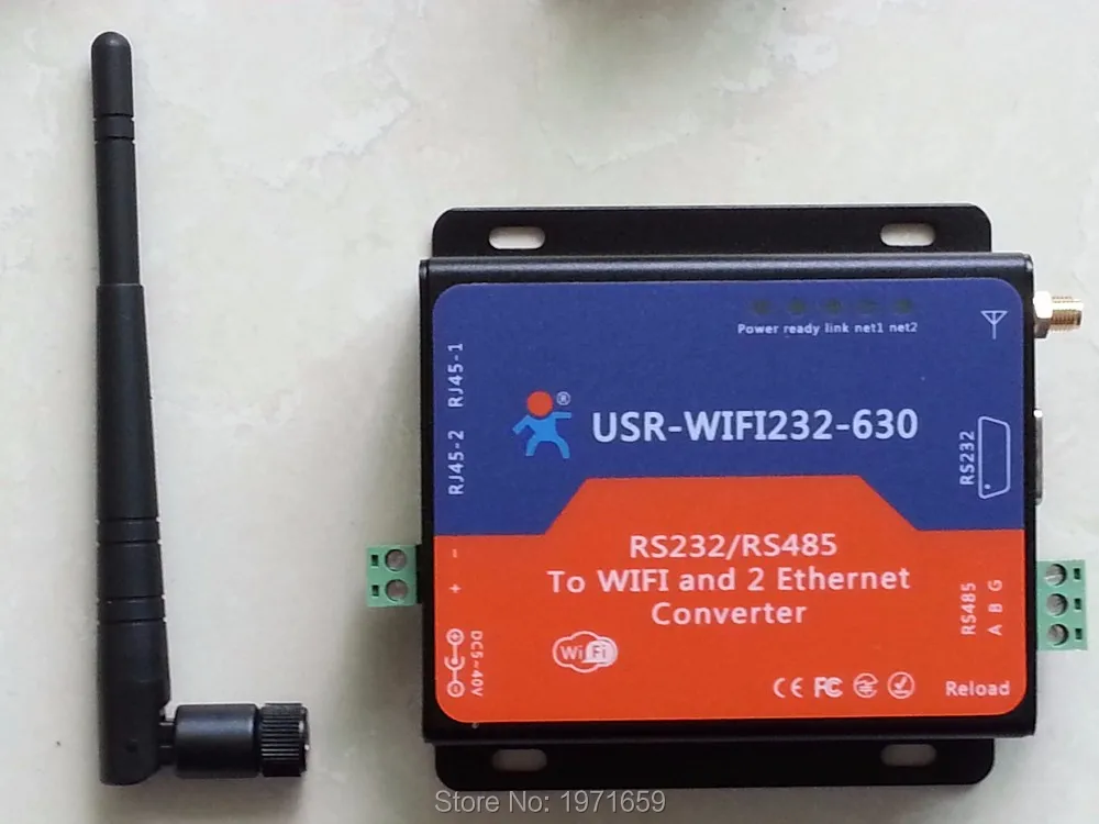 RS232 RS485 для Wi-Fi/ethernet конвертер, серийный Сервер с 2 RJ45 Поддержка Встроенный веб-страницы и modbus tcp/RTU