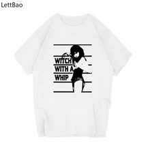 Witch with A Whip Novelty Unisex T Shirt Men Short Sleeve O Neck Casual Summer Clothing 2019 Top Streetwear Ropa Hombre De Marca