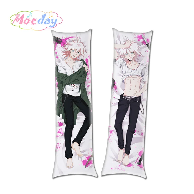 Danganronpa триггер Happy Havoc Nagito Makoto Amami Oma Mens Dakimakura Чехол - Color: Brown