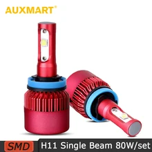 Auxmart G9 Led H11 H8 H9 SMD Car LED Headlights 80W 9600LM 6500K Fonrt Bulbs Dipped Single Beam Fog Lamps 12v 24v All-in-one SUV