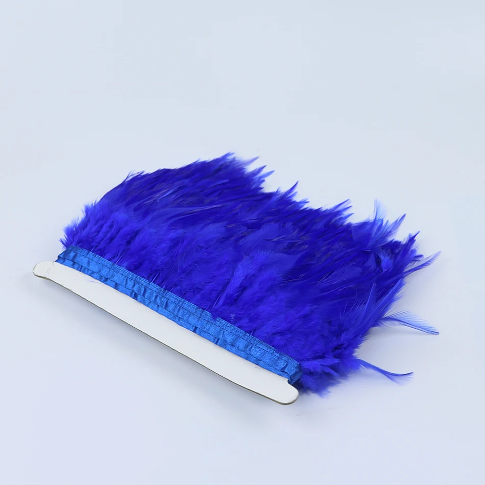 7 blue rooster saddle feather trims 2