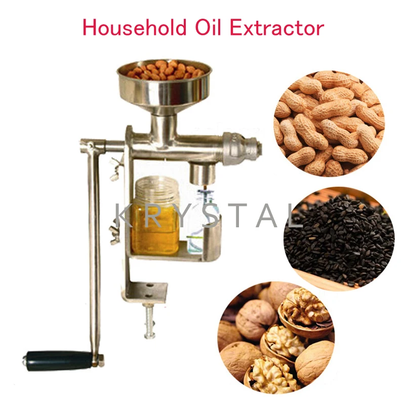 Manual Oil Press Machine Household Oil Extractor Peanut Nuts Seeds Oil Press Machine HY-03