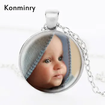 

Konminry Customized Necklaces Personalized Handmade Round Glass Necklace For That Special Someone Baby Family Jewelry