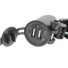 Портативный-двойной-USB-синий-светодиодный-мотоцикл-руль-телефон-зарядное устройство-адаптер-для-iPhone