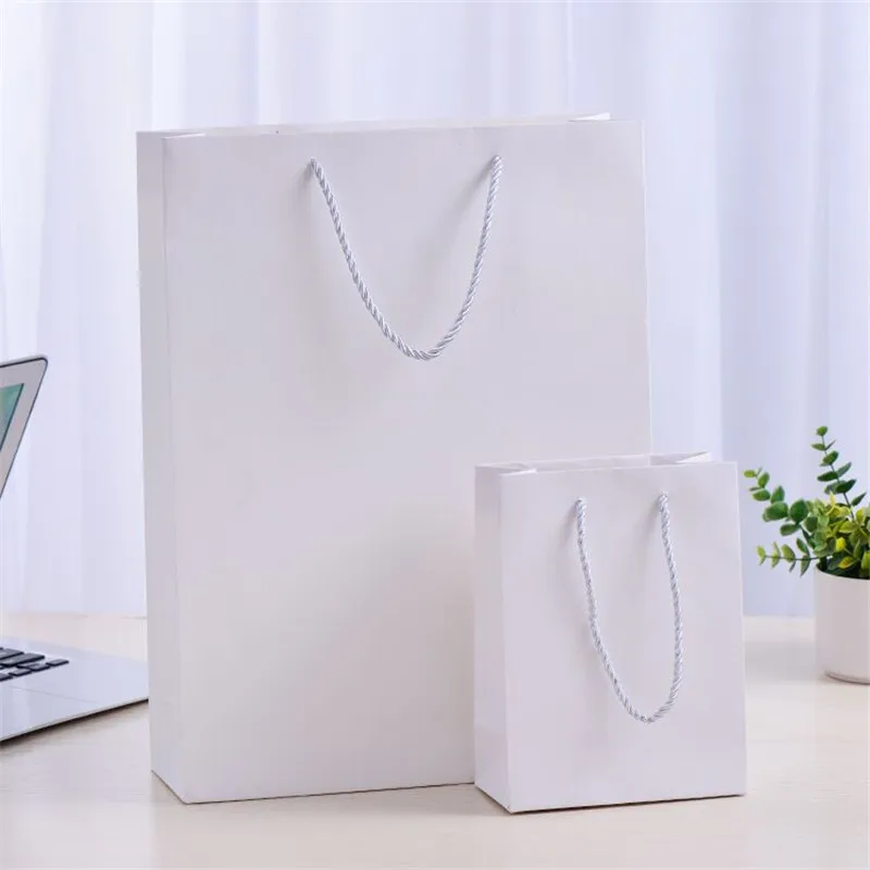 1000 шт/лот заказной бренд логотип компании белый бумажный пакет для магазина/хозяйственная сумка/одежда/Ювелирная сумка для рекламы
