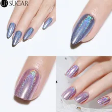 Голографический блестящий для ногтей порошок Лазерная зеркальная пудра для ногтей хром пигмент пыль Золото Серебро маникюр Дизайн ногтей украшения