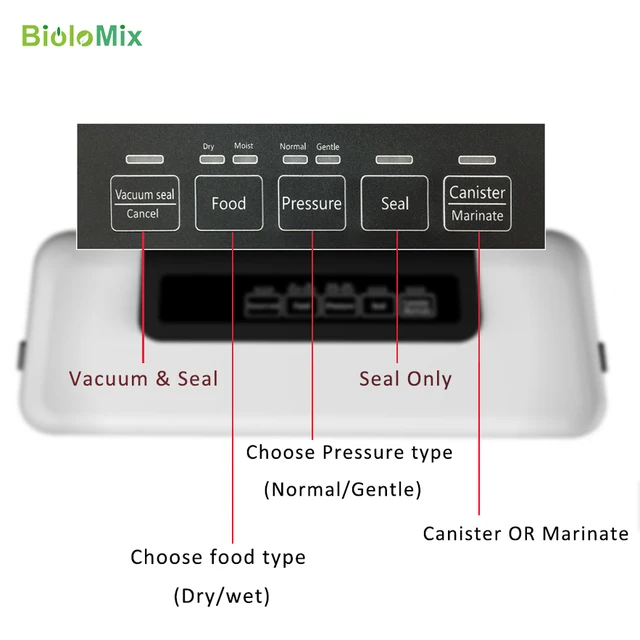 Multifunctional 220V/110V Household Food Vacuum Sealer Packaging Machine Film Sealer Vacuum Packer Including 10Pcs Bags