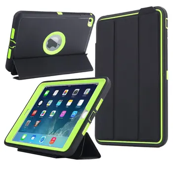 

New Black Durable Folding TPU + Plastic Smart Case Cover for iPad Mini 4 Fundas Coque Hybrid Skin Shockproof 6 Colors