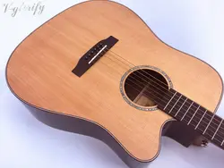 2019 Красный Кедр Топ акустическая гитара с электронный тюнер