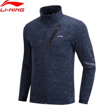 Li-Ning мужской тренировочный свитер из хлопка с капюшоном на молнии, комфортное спортивное пальто AWDP145 MWW1551
