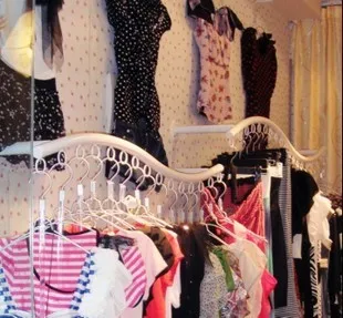 Wrought iron hangers clothing store hanger display shelf hanging clothes rack clothing shelves
