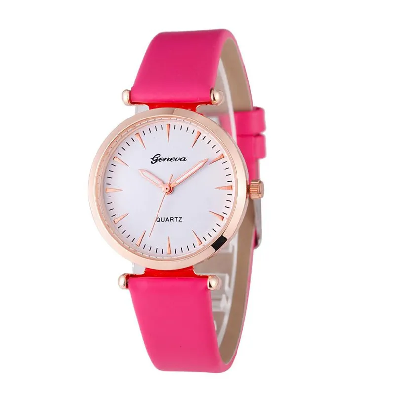 Женские часы Geneva брендовые роскошные кожаные женские кварцевые наручные часы качественная Мода relogio feminino luxo marca Прямая поставка# C