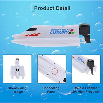 

2.4G 2CH Mini Remote Control RC Racing Boat toy model waterproof electronic rc seeedboat off-load boat toy kid best gift toy