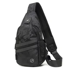 Мужская модная сумка через плечо USB зарядка сумка на груди Спорт и отдых большая вместимость Противоугонная фитнес сумка через плечо
