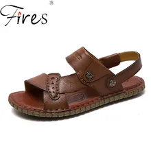 Пожарные мужские сандалии; летняя кожаная повседневная обувь; Zapatos planos; мужские часы; удобная обувь на плоской подошве; мужские мягкие лоферы
