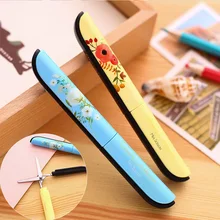 Портативные винтажные ножницы с принтом, милые DIY Инструменты для скрапбукинга для бумаги, безопасные ножницы, школьные принадлежности для детей, подарки для студентов