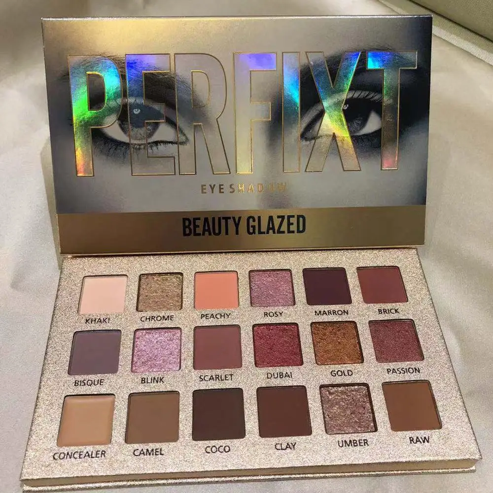 

Beauty Glazed 18 Color Shimmer Eyeshadow Palette Waterproof Nude Makeup Pallete Glitter Pigment Smoky Eye Shadow Pallete