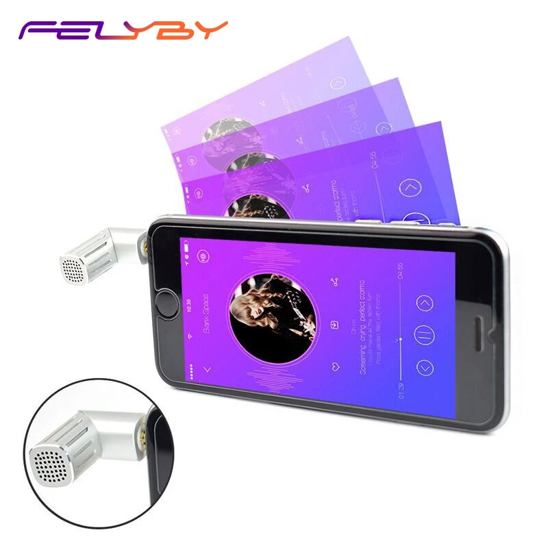 

FELYBY Wireless Mini Condenser Microphone for Mobile Phone Recording Video Karaoke Portable Mic