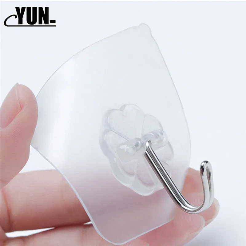 1pcs Storage Hangers Mutfak Wall Hooks Strong Transparent Suction Cup Sucker Hanger for Kitchen Bathroom Key Holder Wall Hook 5D (22)