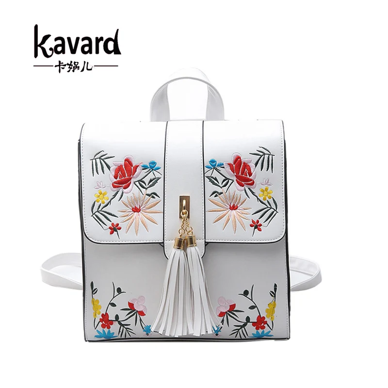 Модный рюкзак с вышивкой для девочек милые школьные сумки новый женский из