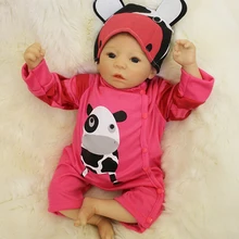 Blue Eyes 20 Inch 50 cm Reborn Baby Dolls Cloth Body Girl Babies Toy Lovely Newborn Doll With Milk Cow Clothes Kids Playmate