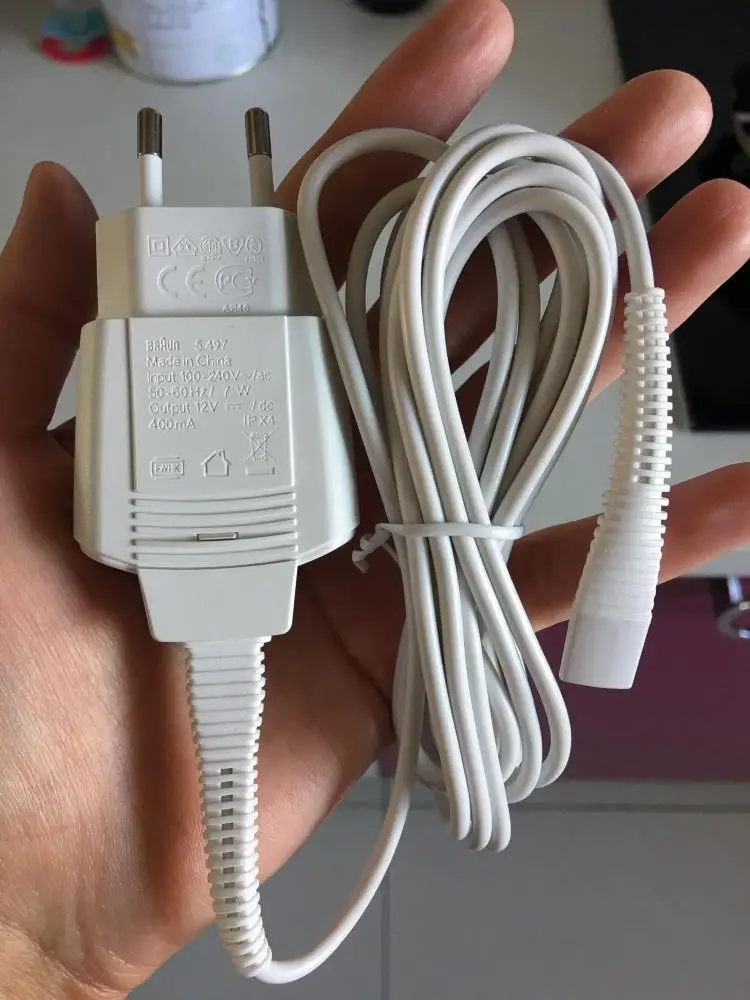 Зарядный шнур для бритвы Braun 12 В 0 4 А EU US White IPX4 водонепроницаемый|Электробритвы| |