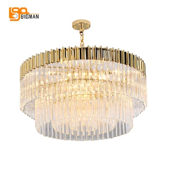 

new design luxury crystal chandelier modern gold kroonluchter AC110V 220V lustre dinning room foyer lights